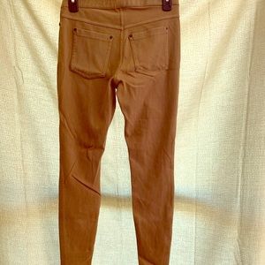 Small jeggings. Khaki, grey, and pale blue